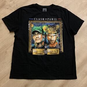 WWE Clash In Paris I Was There Event Exclusive T-Shirt Men's XL John Cena Logan